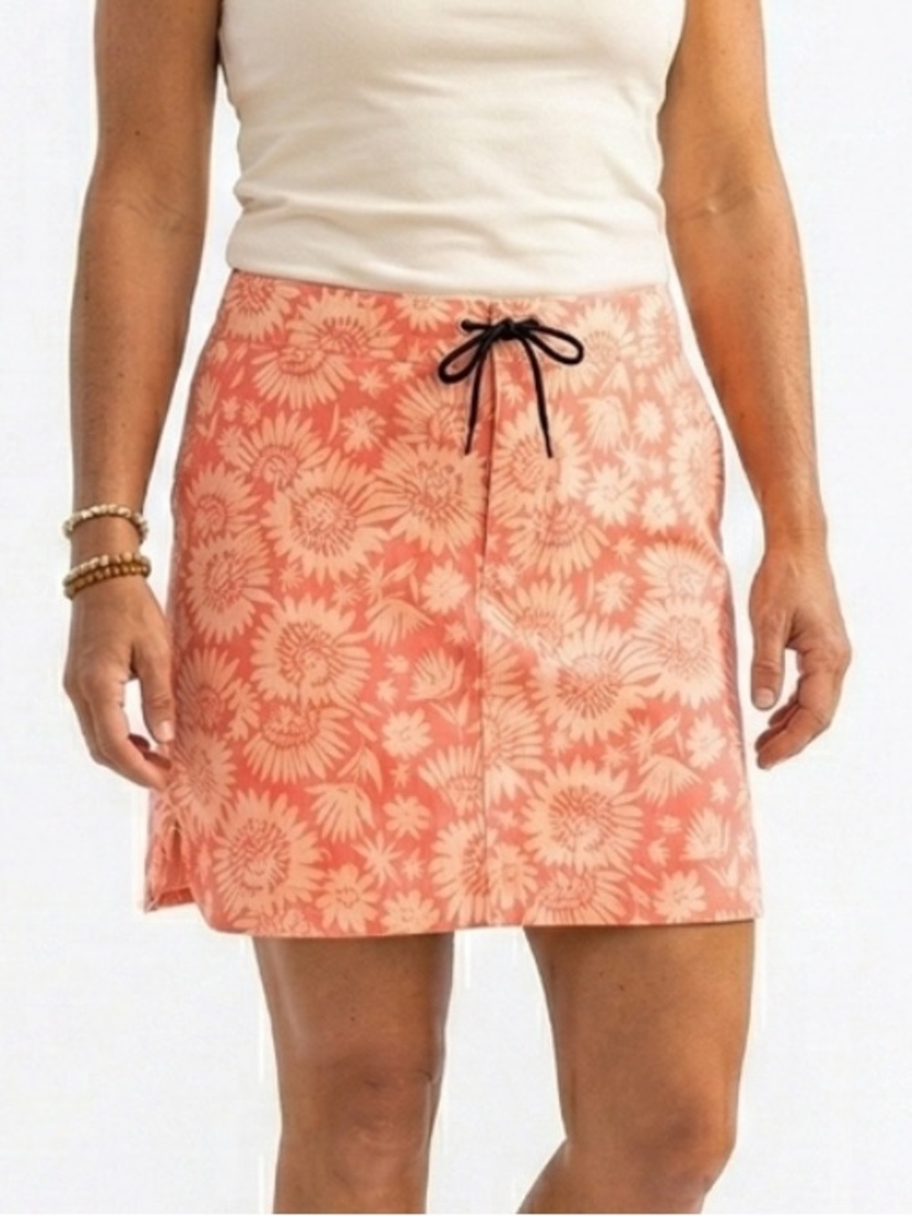 RipSkirt Hawaii 18.5” Pull On Sport Skirt Orange‎ Floral Size XL